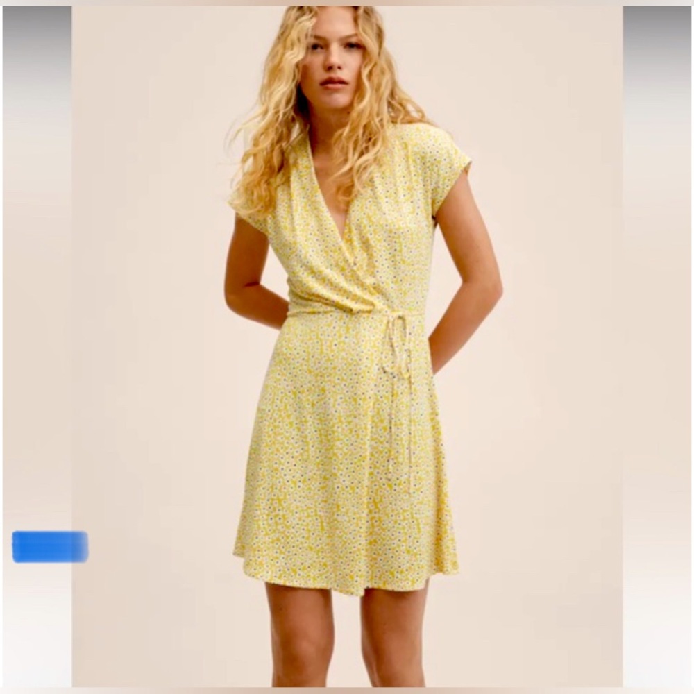 Mango Yellow Summer + Spring Floral Dress